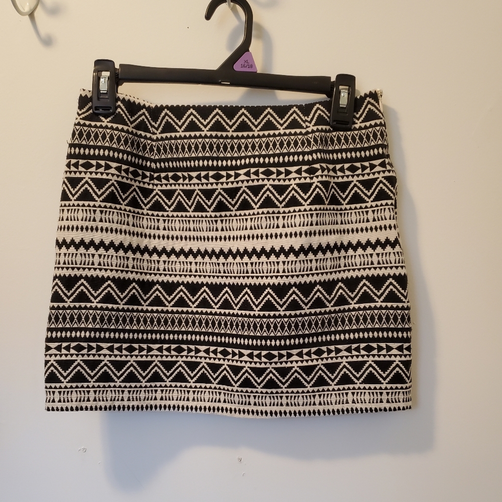 Black mini skirt